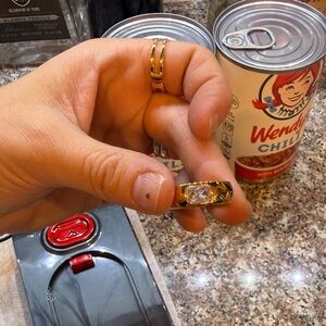 Gold Ring with Clear Gemstone